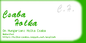 csaba holka business card